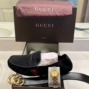 Mens Gucci driving shoes like new. I would give them 8-9 rating.